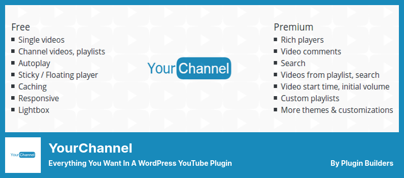 Plugin YourChannel - Tutto quello che vuoi in un plugin YouTube per WordPress
