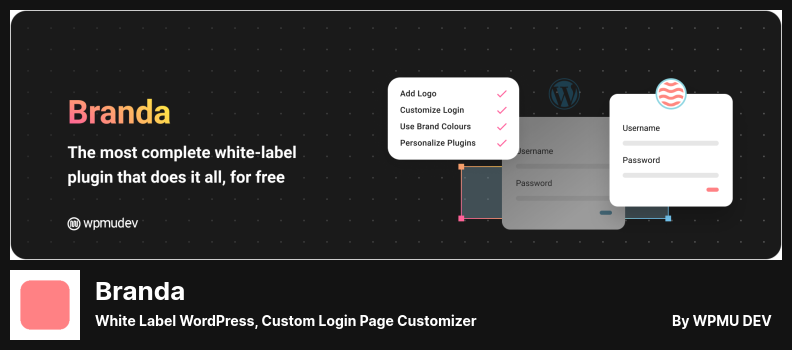 Plugin Branda - White Label WordPress, Personalizza pagina di accesso personalizzata