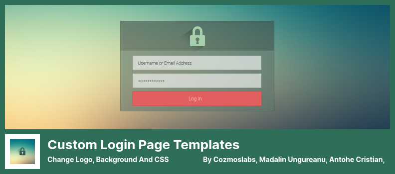 Plugin per modelli di pagina di accesso personalizzati - Cambia logo, sfondo e CSS