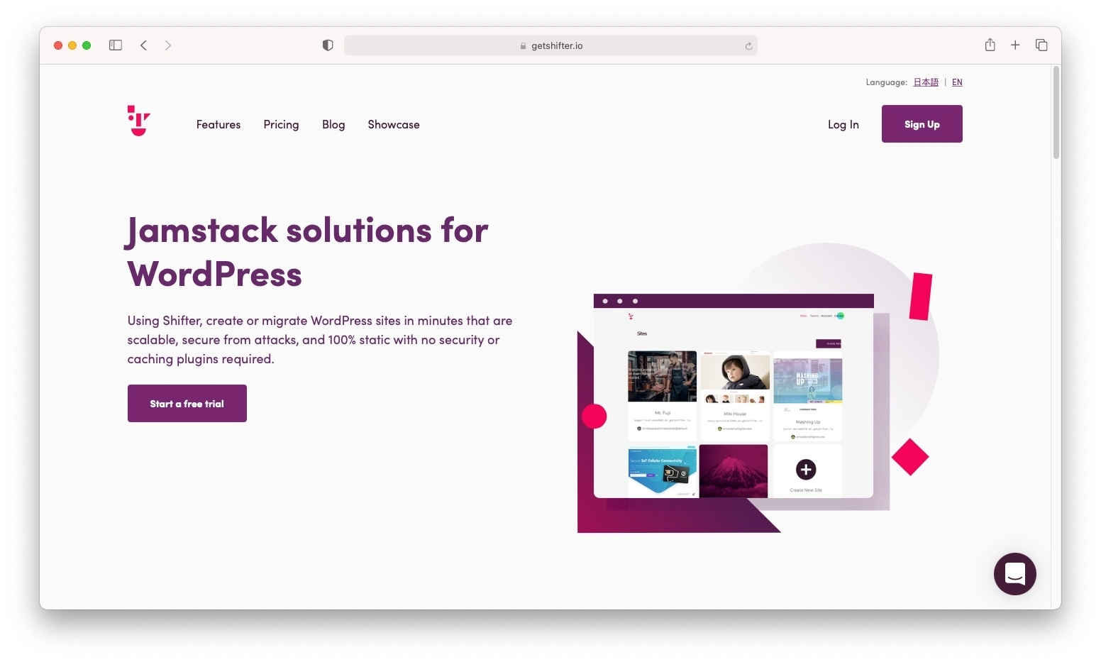 Serverloser Shifter-Host und statischer Site-Generator.