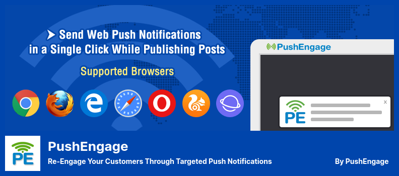 Plugin PushEngage - Coinvolgi nuovamente i tuoi clienti attraverso notifiche push mirate