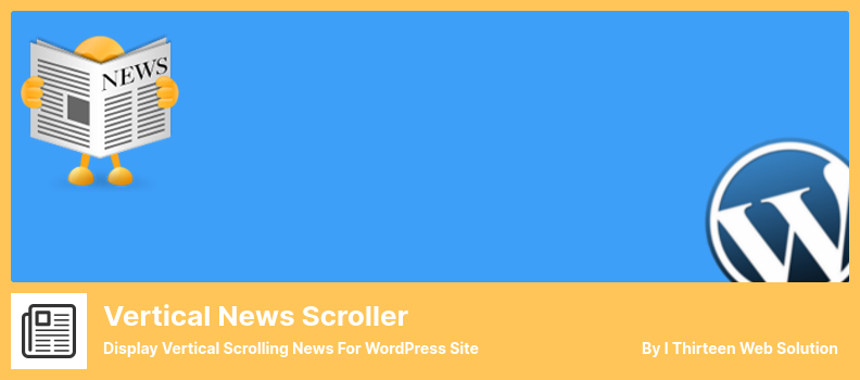 Vertical News Scroller Plugin - عرض أخبار التمرير العمودي لموقع WordPress