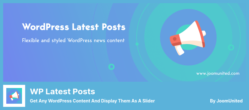 WP Latest Posts Plugin - احصل على أي محتوى WordPress واعرضه على شكل شريط تمرير