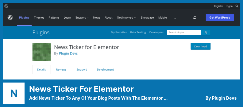 شريط الأخبار للمكون الإضافي Elementor - أضف شريط الأخبار إلى أي من منشورات مدونتك باستخدام Elementor Page Builder