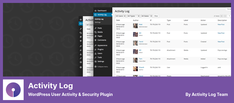 Aktivitätsprotokoll-Plugin – WordPress-Benutzeraktivitäts- und Sicherheits-Plugin