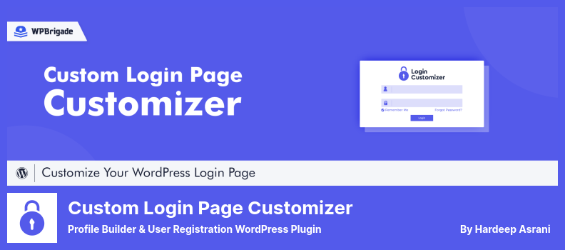 Plugin personalizzato per la personalizzazione della pagina di accesso - Plugin WordPress per la creazione di profili e la registrazione degli utenti