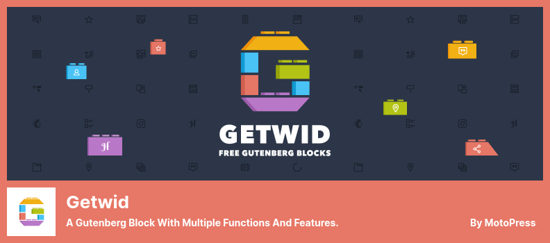 Getwidプラグイン-複数の機能と機能を備えたGutenbergブロック。