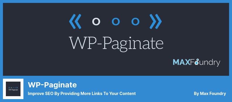 WP-Paginate 플러그인 - 콘텐츠에 대한 더 많은 링크를 제공하여 SEO 개선