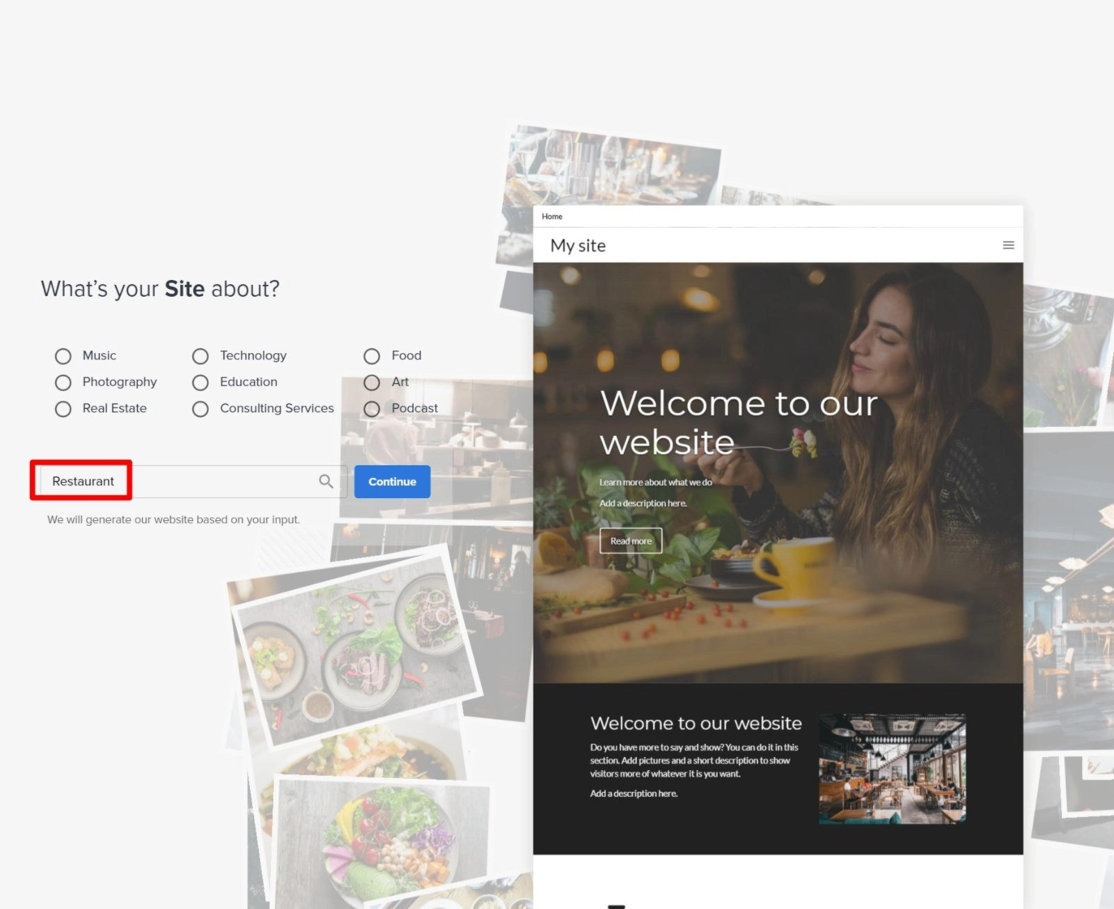 Pilih ceruk situs web Anda