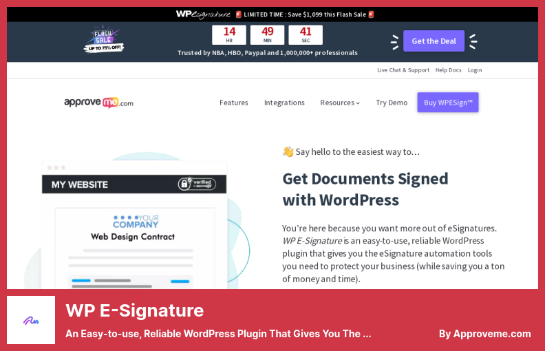 WP E-Signature Plugin - Um plug-in WordPress confiável e fácil de usar que oferece as ferramentas de automação Esignature