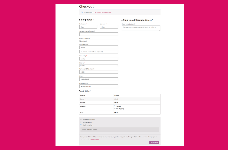 O que é a página de checkout do WooCommerce