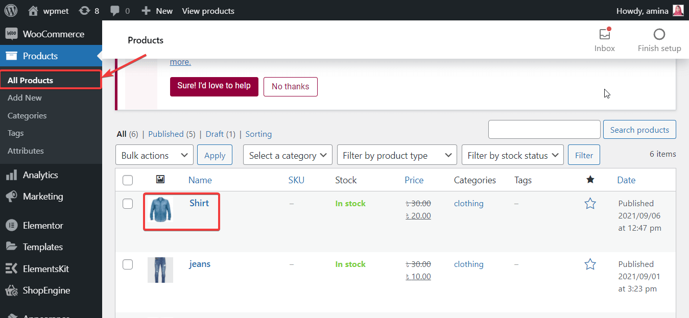 Cómo agregar variaciones de WooCommerce con ShopEngine
