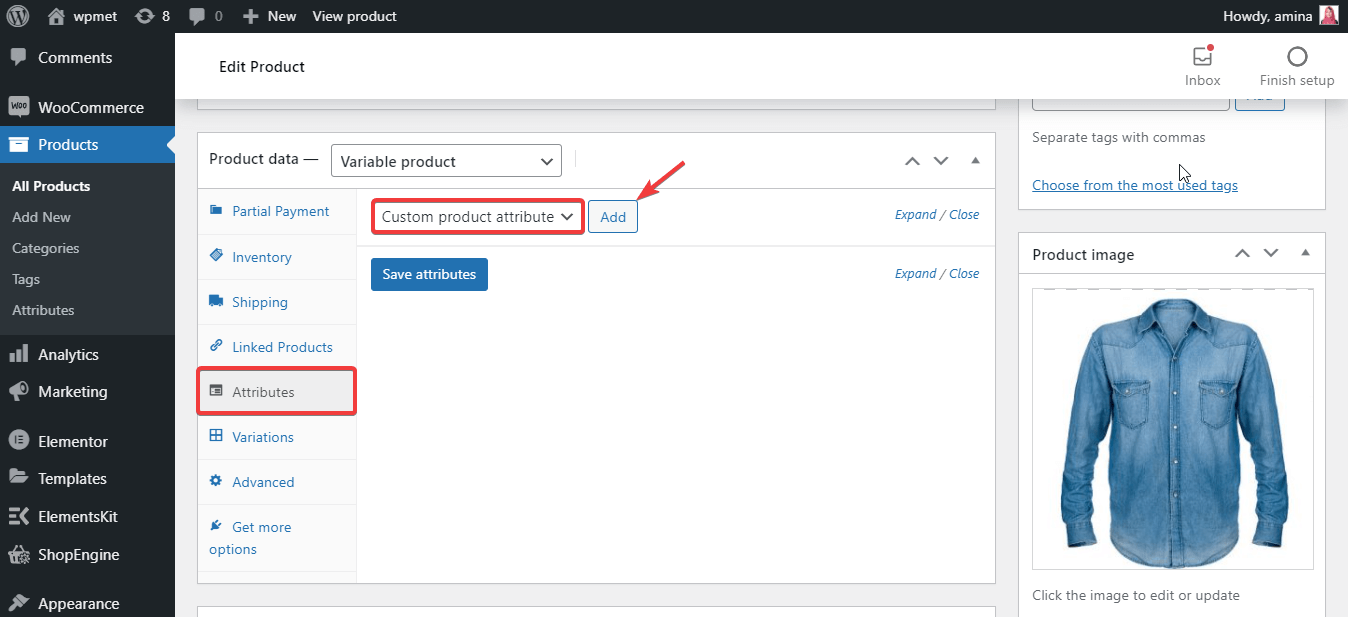 Cómo agregar productos variables de WooCommerce con ShopEngine