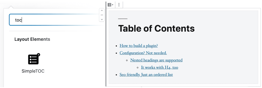 Plugin SimpleTOC.