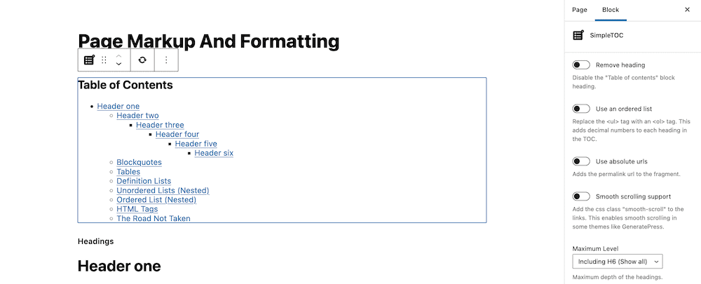 Pembuatan daftar isi plugin SimpleTOC.