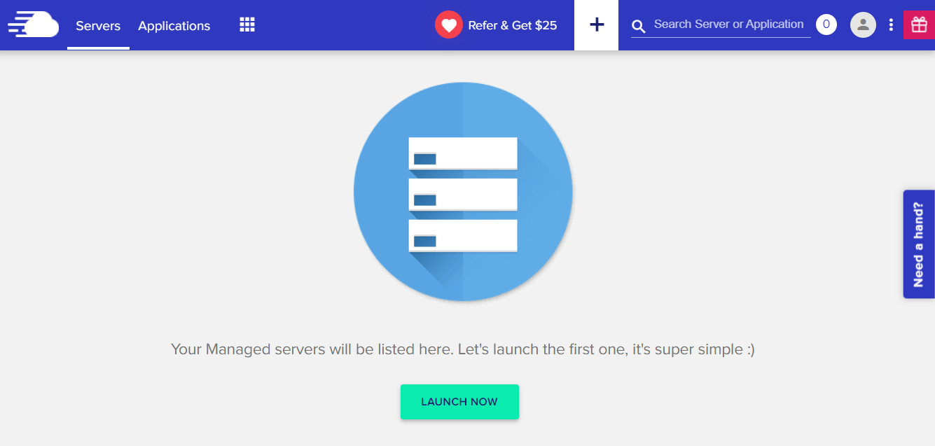La page des serveurs Cloudways