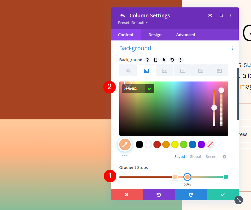 Forma de fundo circular quatro