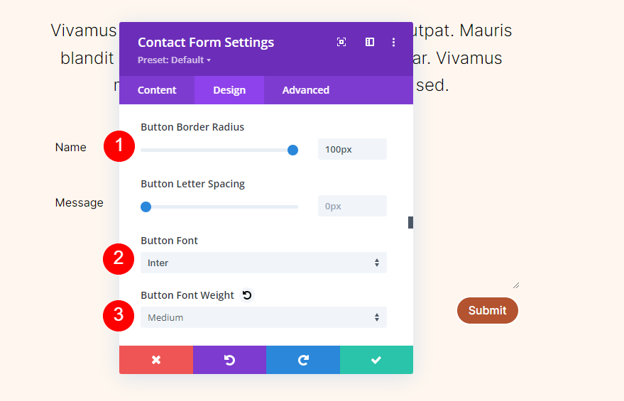 Módulo de formulário de contato