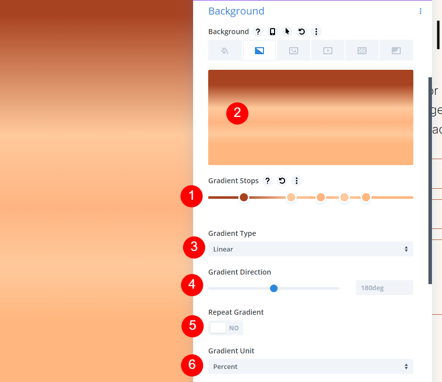 Adicionando o gradiente de fundo