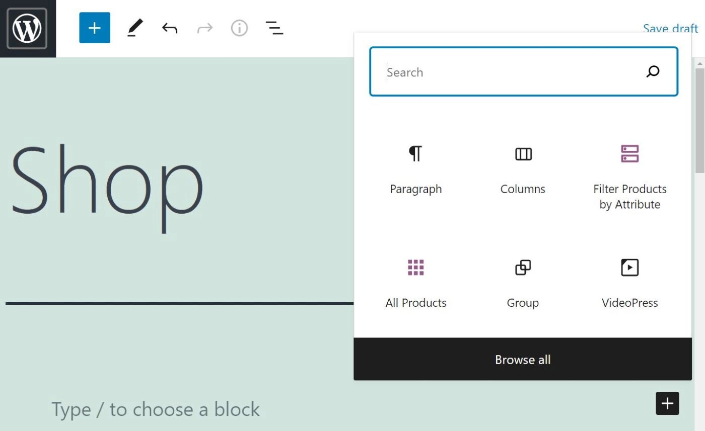 Blok Düzenleyiciye yeni WooCommerce blokları ekleme