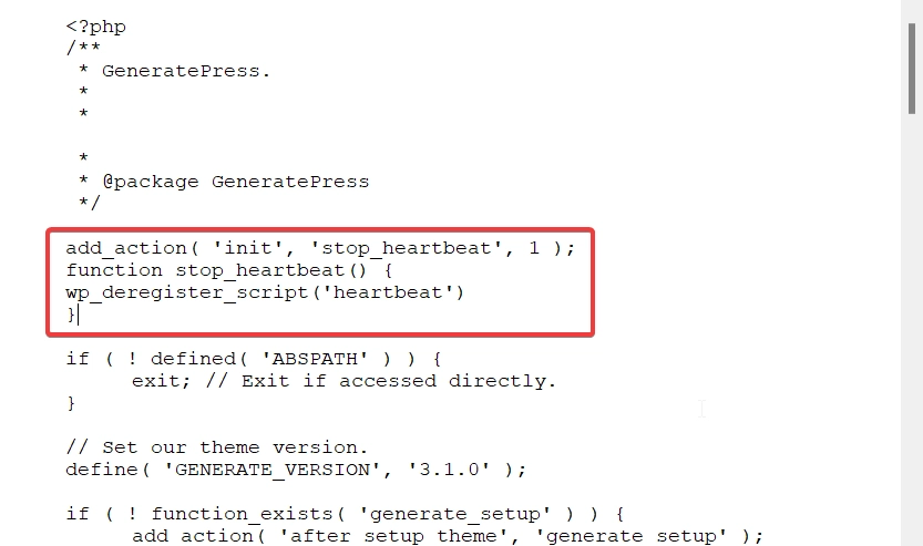 Bearbeiten der Datei function.php, um den Fehler 503 zu beheben