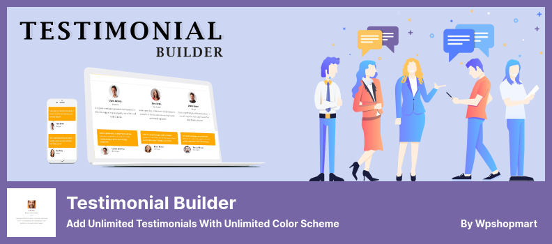 Testimonial Builder Plugin - Fügen Sie unbegrenzte Testimonials mit unbegrenztem Farbschema hinzu