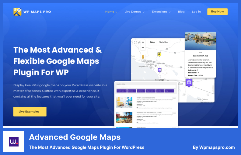 高级谷歌地图插件 - 最先进的 WordPress 谷歌地图插件