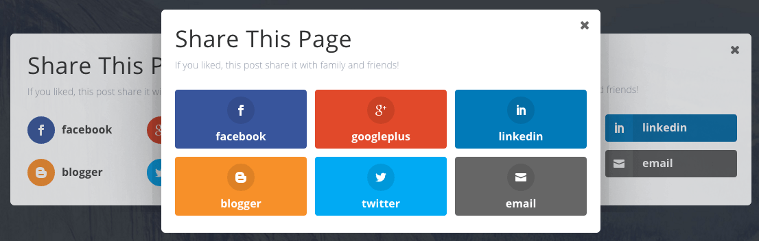 Plugin de compartilhamento social Monarch.