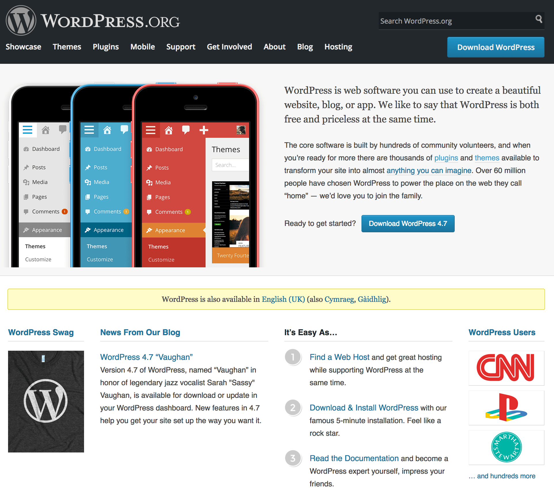 หน้าแรกของ WordPress.org