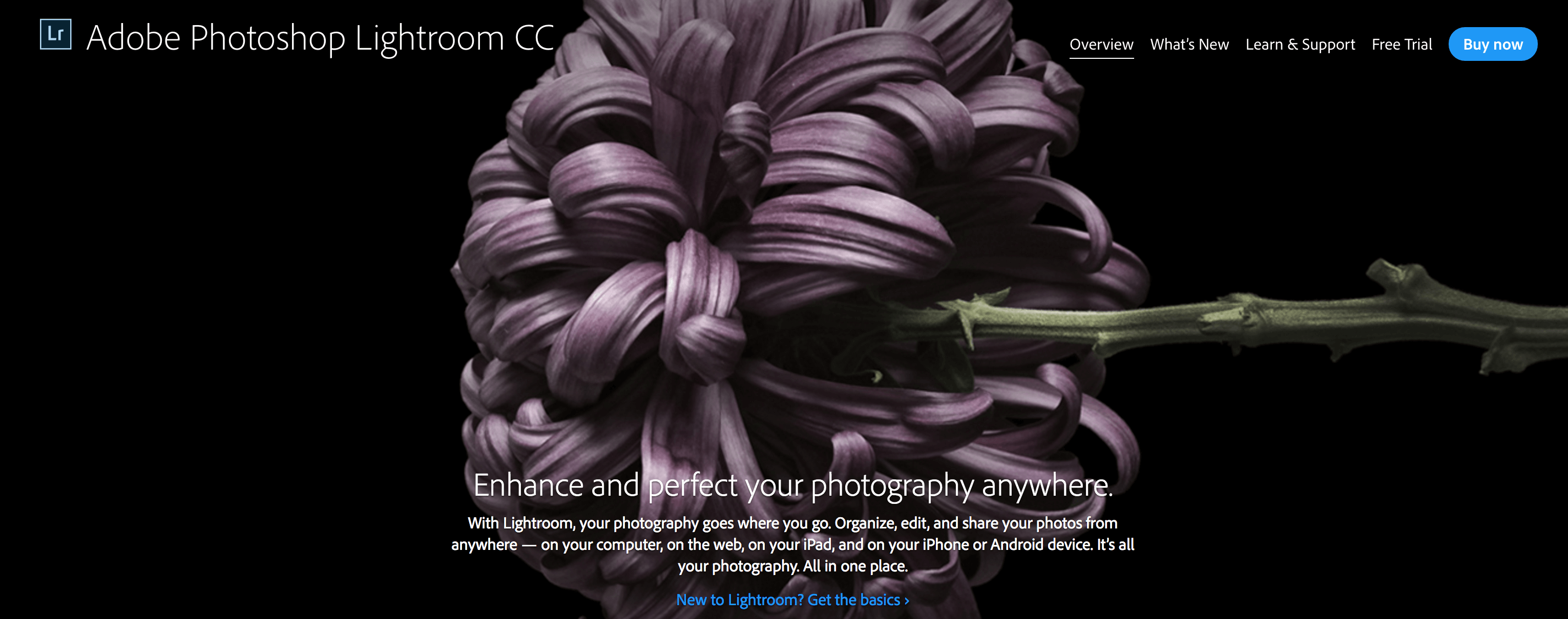 หน้าแรกของ Adobe Lightroom