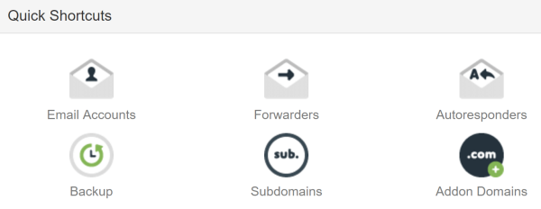 Opsi untuk menambahkan subdomain melalui cPanel.