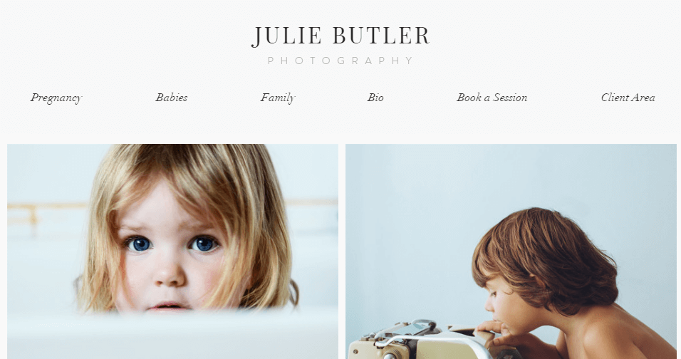 Le modèle de photographie de famille Wix.