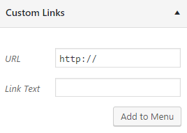 L'option d'ajouter des liens personnalisés à votre menu de navigation WordPress.