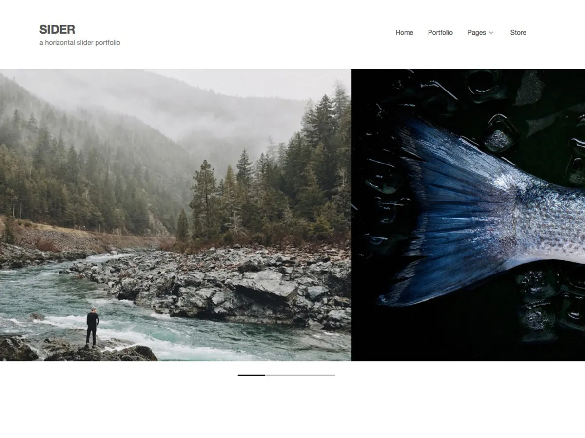 Sider yatay WordPress teması