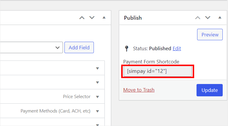 shortcode do formulário de pagamento - IsItWP - Detector de tema WordPress gratuito payment form shortcode