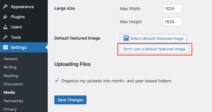 Bir eklenti kullanarak varsayılan öne çıkan görseli kaldırma Removing the default featured image using a plugin