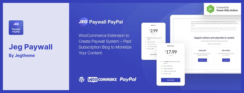 Плагин Jeg Paywall — система подписки на контент с Paypal для WooCommerce