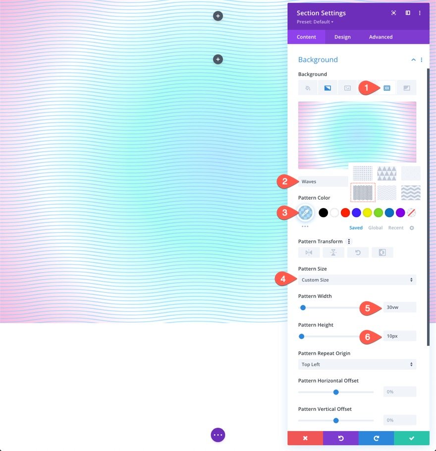 具有两层渐变蒙版和图案的 divi 背景设计