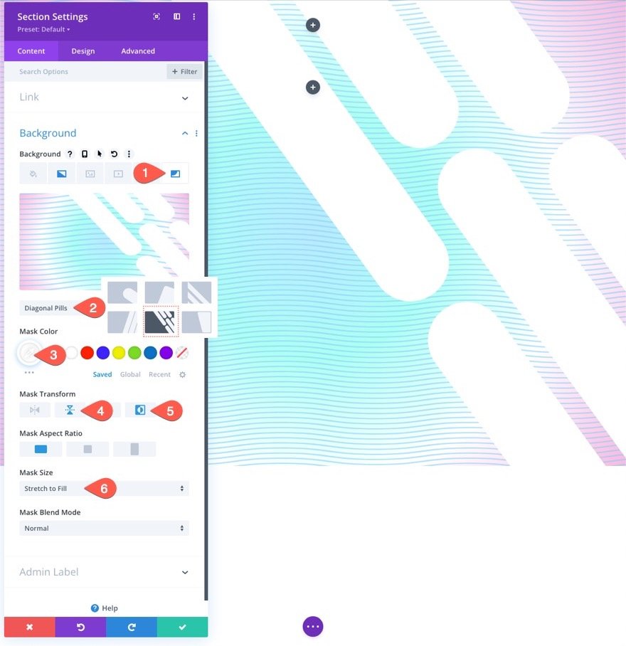 具有两层渐变蒙版和图案的 divi 背景设计