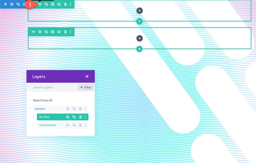 具有两层渐变蒙版和图案的 divi 背景设计