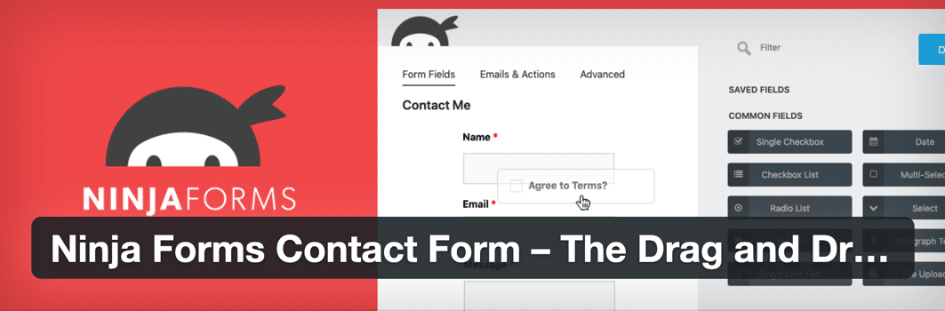 Используйте Ninja Forms, чтобы размещать формы Mailchimp на WordPress.org, а также открывать дополнительные настройки.