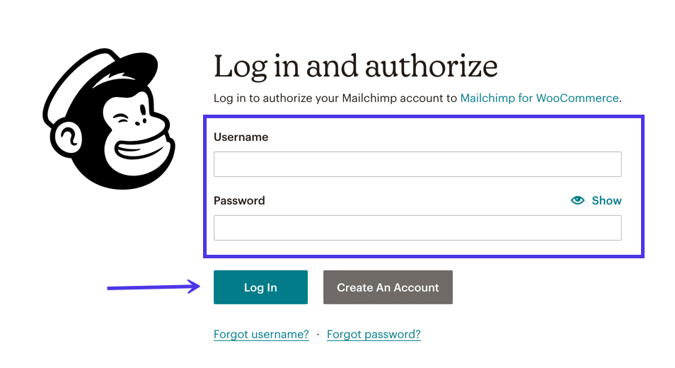 Скорее всего, вам придется еще раз войти в свою учетную запись Mailchimp.