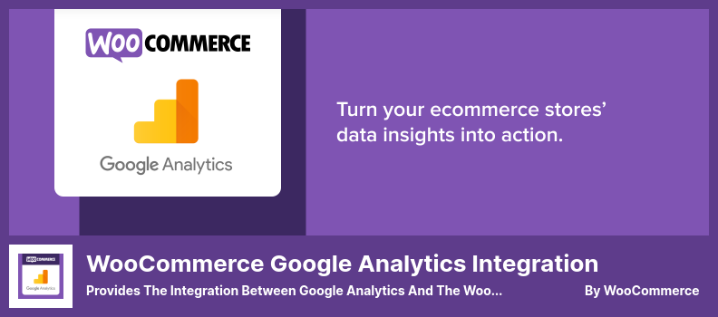 WooCommerce Google Analytics 통합 플러그인 - Google Analytics와 WooCommerce 플러그인 간의 통합 제공