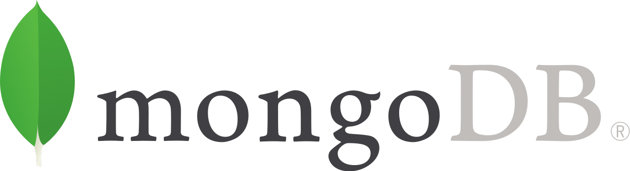 Metni dik, yeşil bir yaprağın yanında gösteren MongoDB logosu.