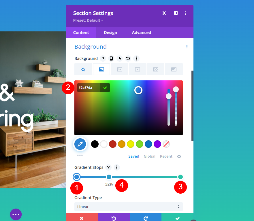 Как создать несколько градиентов с помощью Divi Gradient Builder