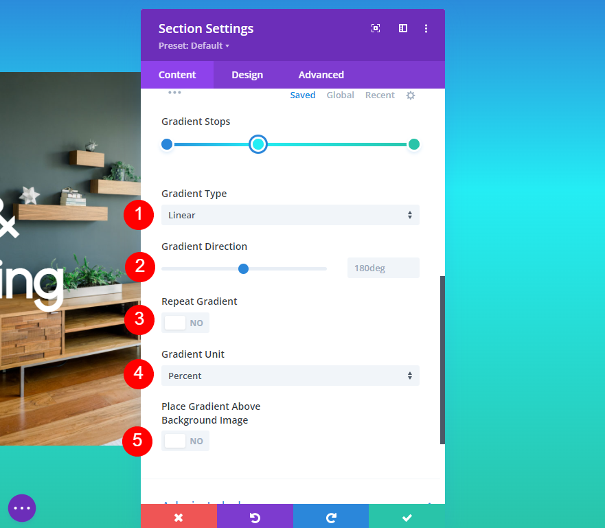 Как создать несколько градиентов с помощью Divi Gradient Builder