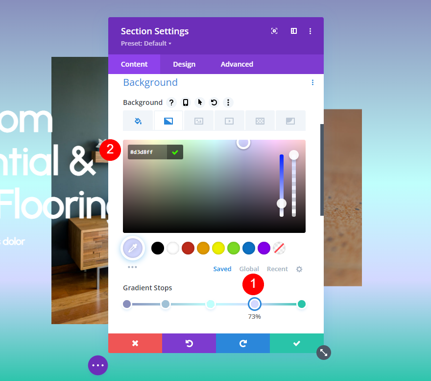 Divi Gradient Builder Пример четвертый