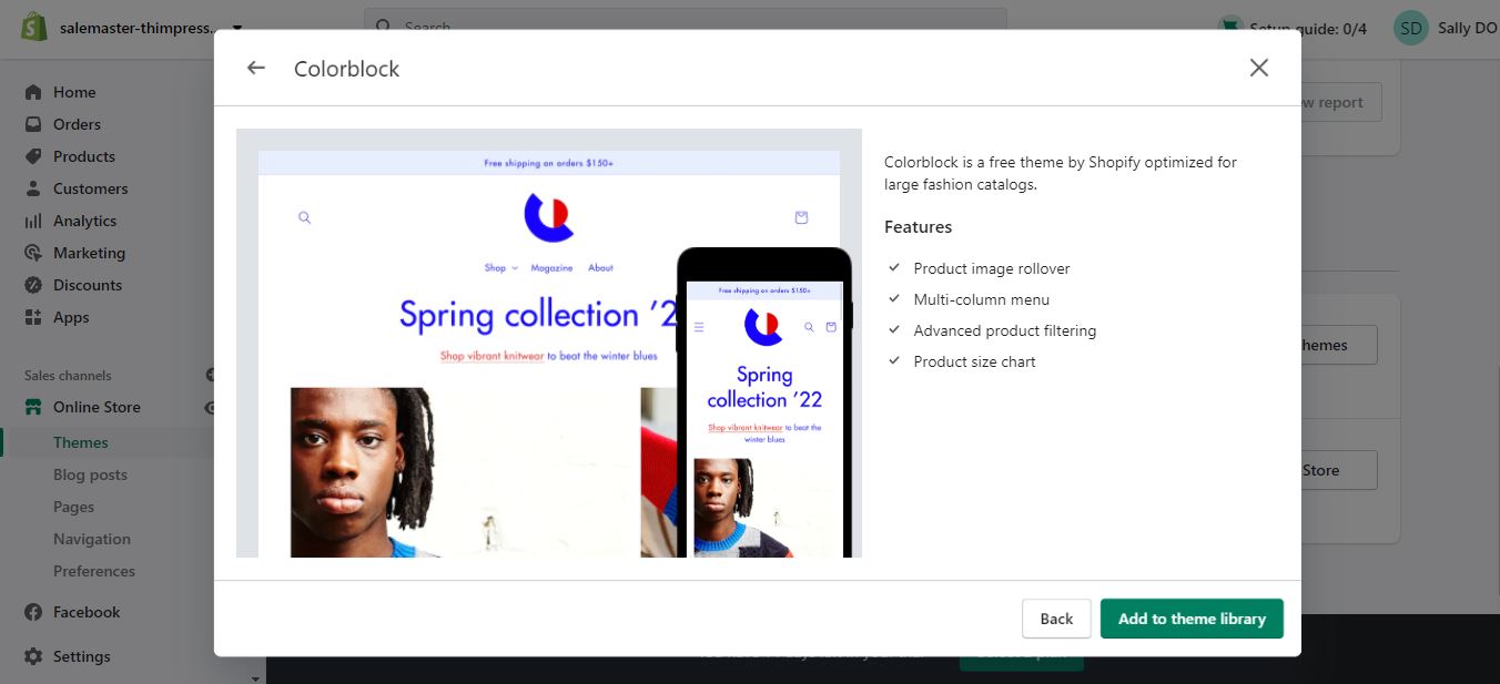 бесплатная тема для создания интернет-магазина с помощью shopify