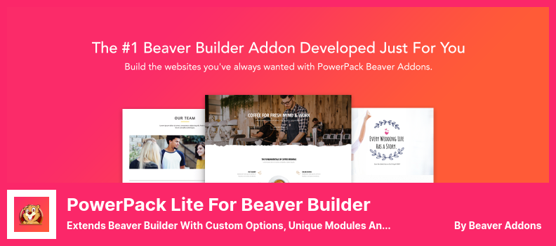 Wtyczka PowerPack Lite dla Beaver Builder — rozszerza Beaver Builder o niestandardowe opcje, unikalne moduły i szablony