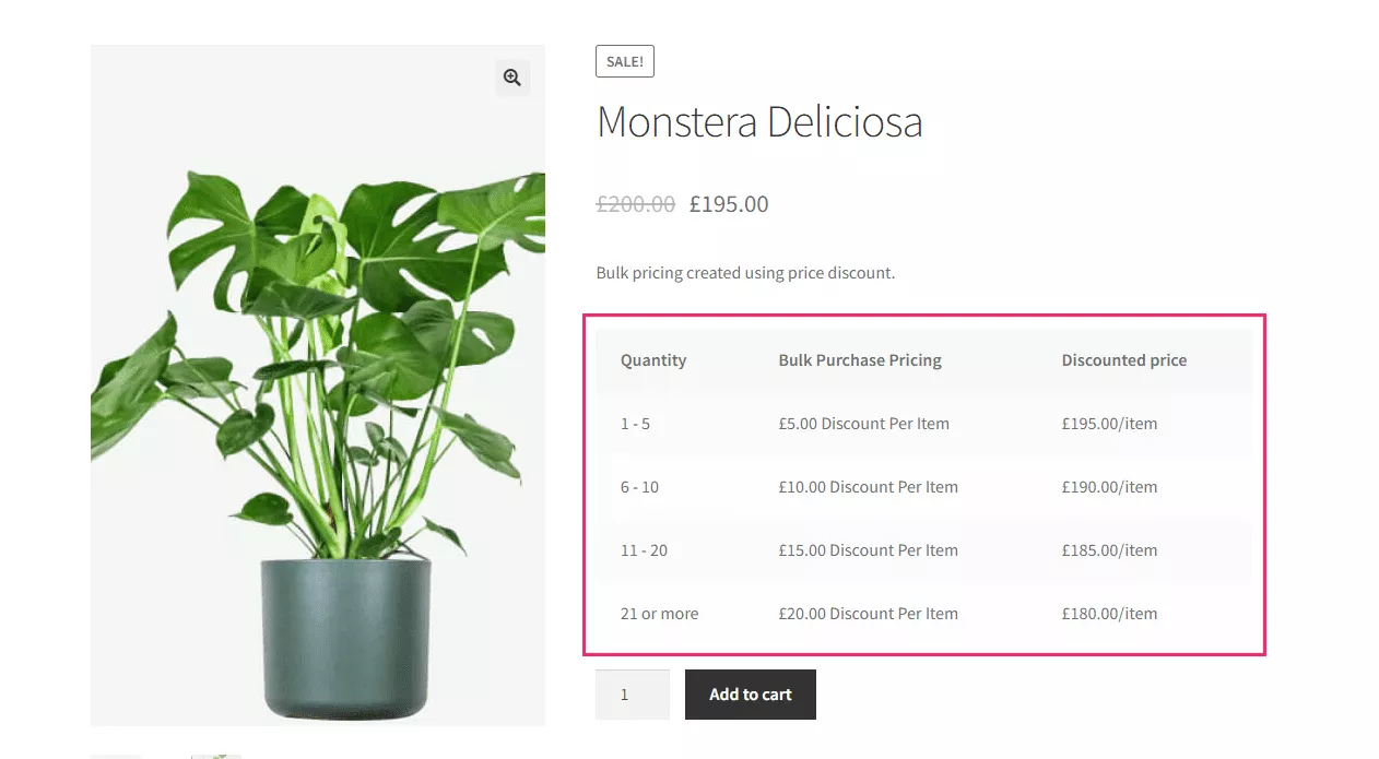 Precios basados en productos